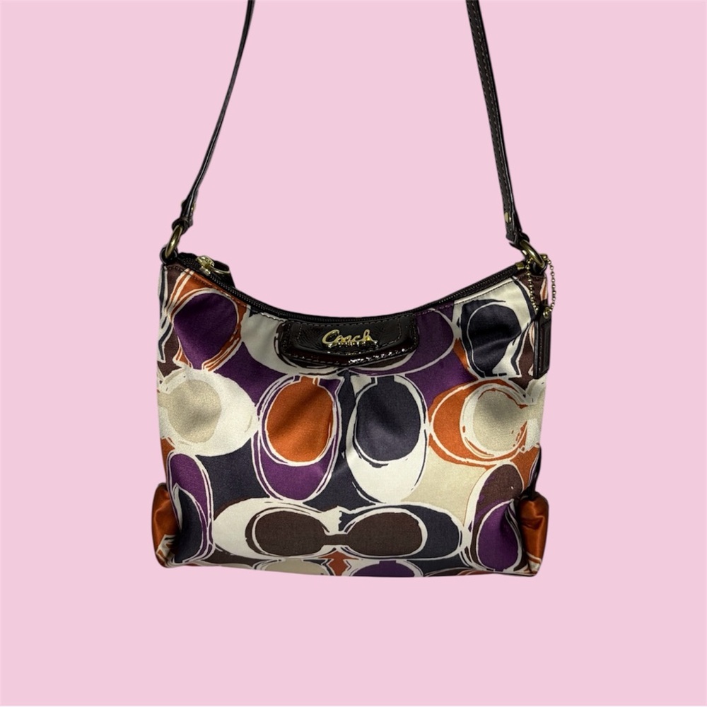 Coach Ashley Swingpack Scarf Print Sateen Crossbody bag